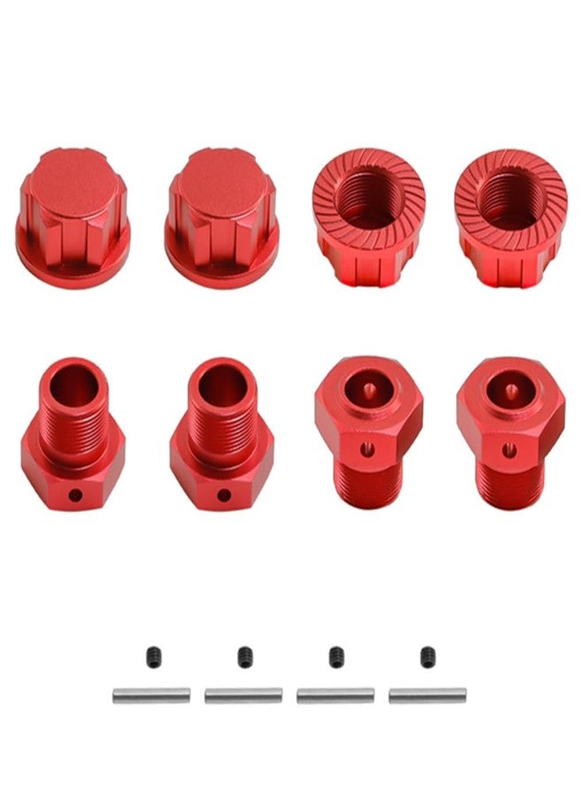 UURCSKY Aluminum Wheel Hex Adapter & Wheel Nut 24mm for Arrma 1/5 KRATON 8S BLX,Outcast 8S BLX Upgrades Parts,Wheel Hub Adapter Parts # ARA310928# ARA310929 (Red) - Image 5